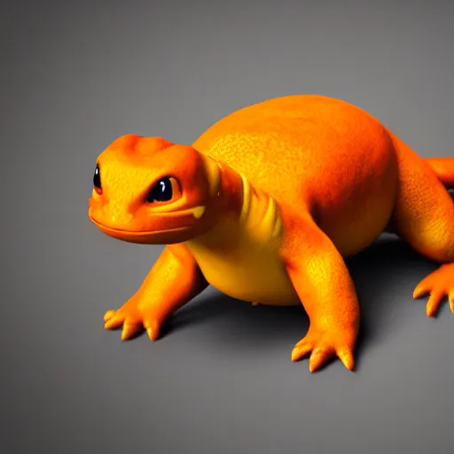 Image similar to photography of a realistic charmander animal, ultra detailed, 8 k, cinematic lighting, natural background, trending on artstation, pokemon