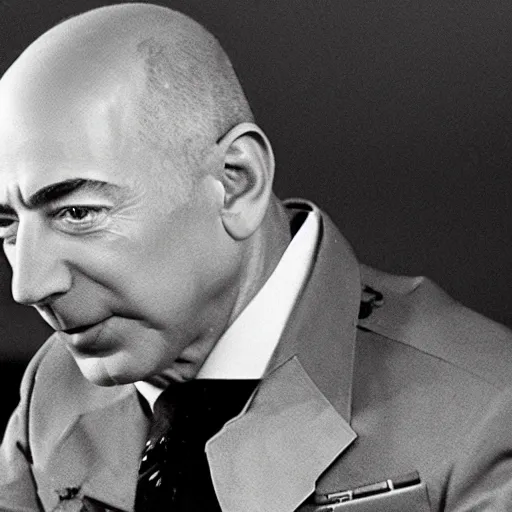 Image similar to a still image of jeff bezos from WW2