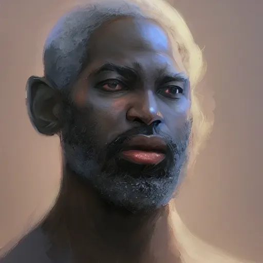 Prompt: epic grizzled dark skinned wizard by yanjun cheng and maria kreyn, artstation, pinterest, concept art, unique, hyper detailed, anamorphic, film lut