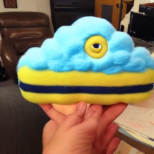 Image similar to a cloud shaped like a minion