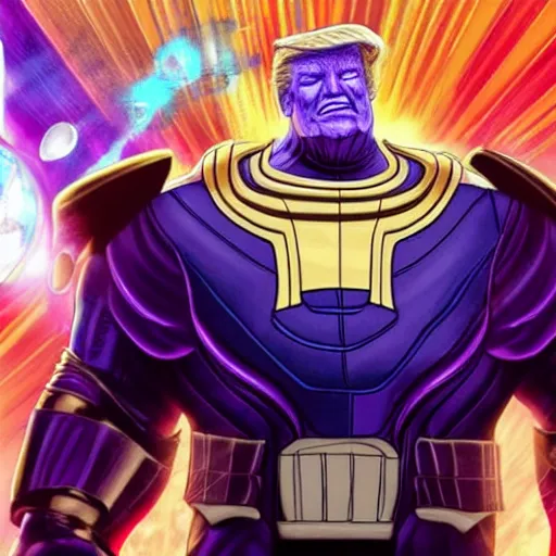 Image similar to Donald Trump as Thanos