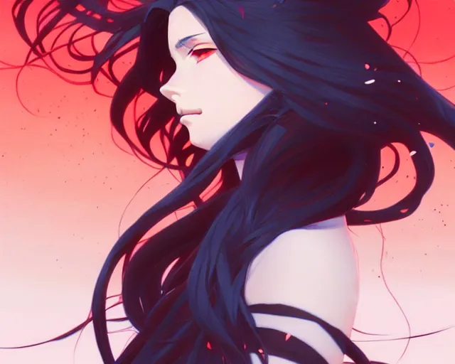 Prompt: a ultradetailed beautiful panting of rin tohsaka with flowing hair, by conrad roset, greg rutkowski and makoto shinkai, rin, fate, trending on artstation