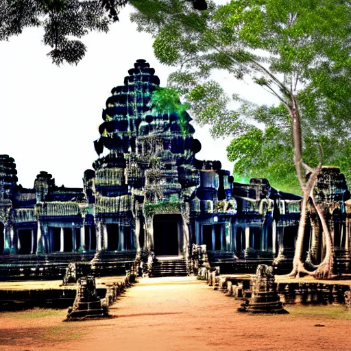 Image similar to a futuristic steam punk angkor thom, photorealistic