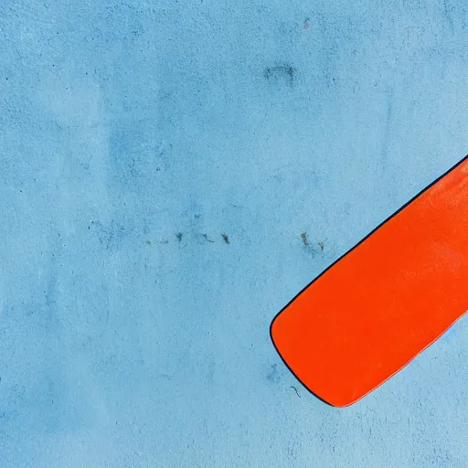 Image similar to Blue orange on a red board