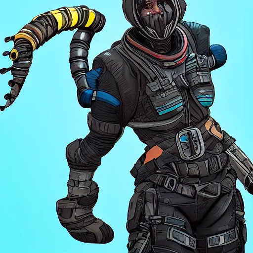 Image similar to wraith from apex legends, digital art, character design