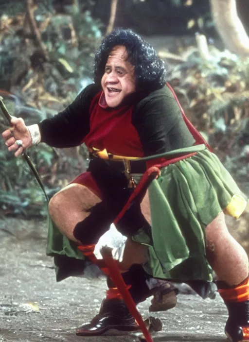 Image similar to danny devito as robin