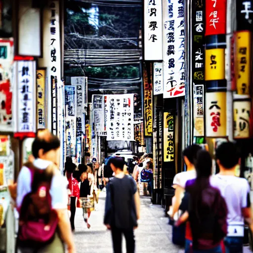 Prompt: japanese street, japanese urban street photography