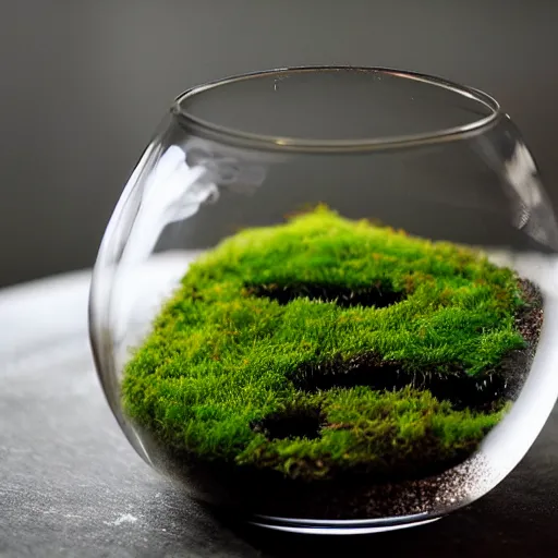 Image similar to moss terrarium, design award, beautiful, 4 k, bokeh