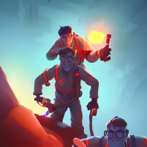 Image similar to hero world ghostbusters, behance hd by jesper ejsing, by rhads, makoto shinkai and lois van baarle, ilya kuvshinov, rossdraws global illumination