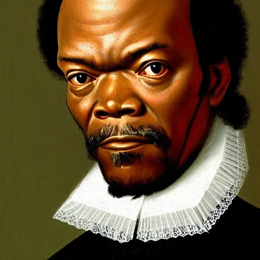 Image similar to a 1 6 0 0 s portrait painting of samuel l jackson