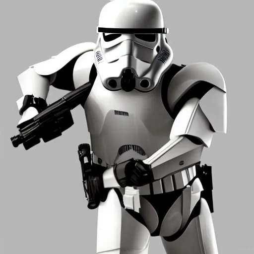 Image similar to wombat as a stormtrooper without helmet, incredible detail, character concept art, fineline detail, cinematic quality, high octane, vray render