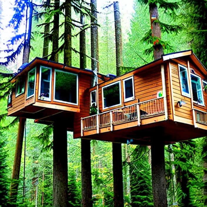 Image similar to mobile home tree house at vanvcouver,british columbia,canada