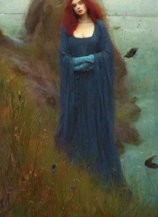 Image similar to queen of the garden, wind swept hair, murky underwater and dreaming by jeremy lipkin, vincent di fate, hieronymus bosch, rule of thirds, seductive look, beautiful