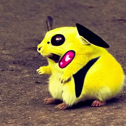 Image similar to pika screaming, not pikachu, no pikachu