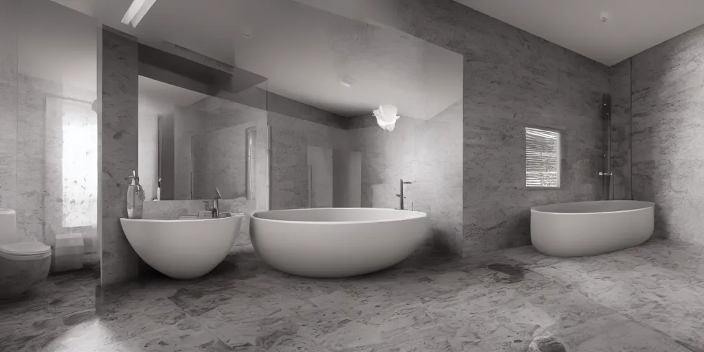 Prompt: modern bathroom but everything is furry, sharp focus, hyper realistic, realistic, hdr, hd, unreal engine, 4 k