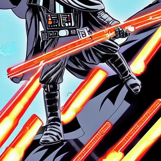 Image similar to Darth Vader in the style of Akira Toriyama. Manga. Extremely detailed. Beautiful. 4K. Award winning.