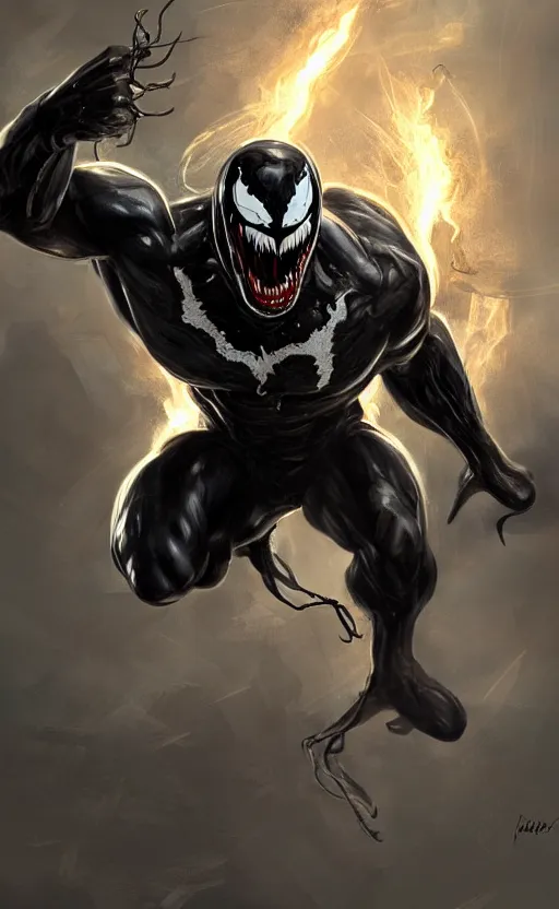 Image similar to venom as ironman, dynamic lighting, photorealistic fantasy concept art, trending on art station, stunning visuals, terrifying, creative, cinematic