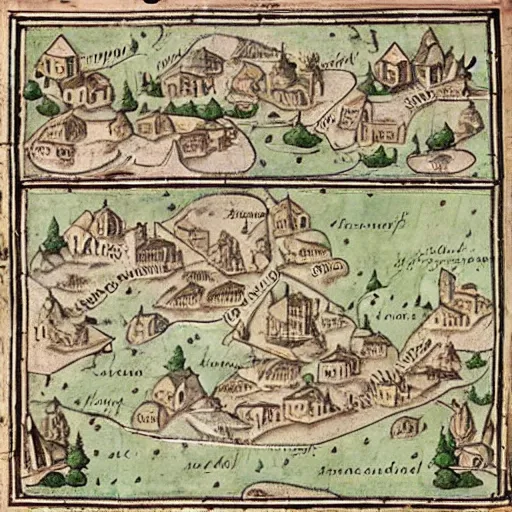 Image similar to medieval map of yelm