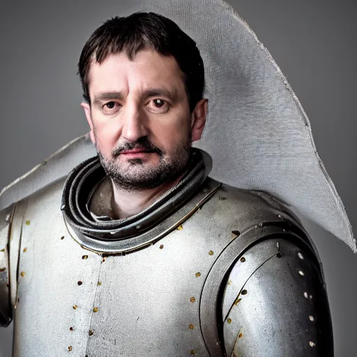 Prompt: richard iv the roman king, real human wearing cashmere diving suit, soft studio lighting, sigma lens photo,