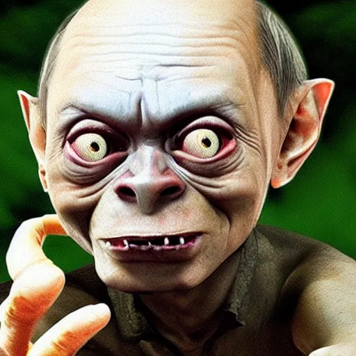 Image similar to putin as a gollum ftom lord of the rings