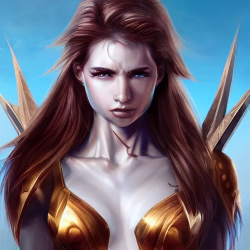 Image similar to The successful warrior is the average man, with laser-like focus, artwork by artgerm
