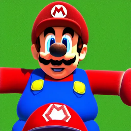 Prompt: Xavi Hernandez as mario in super mario 64