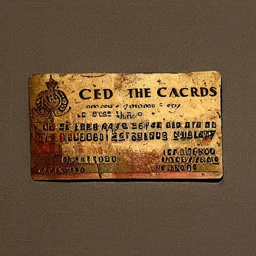 Image similar to Credit card from the 16th century