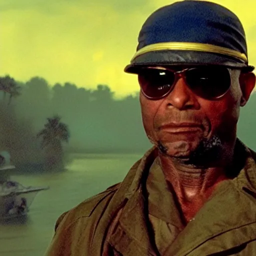 Image similar to donnovan patton as captain benjamin in apocalypse now, 8k resolution, full HD, cinematic lighting, award winning, anatomically correct