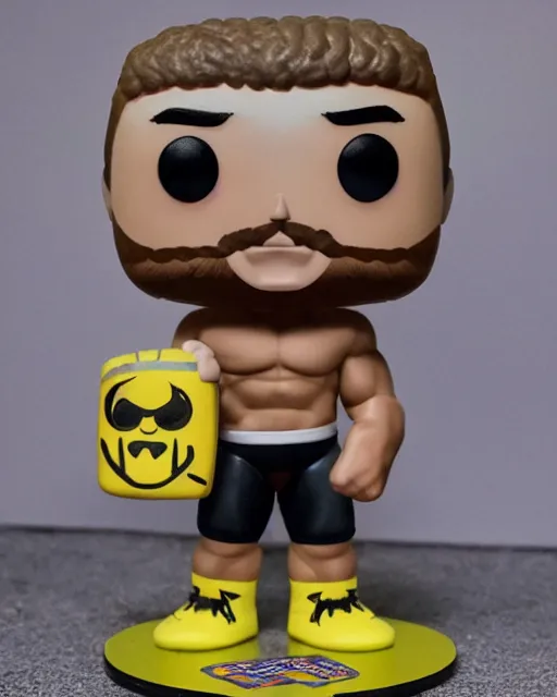 Image similar to A wrestler Funko Pop. Photographic, photography