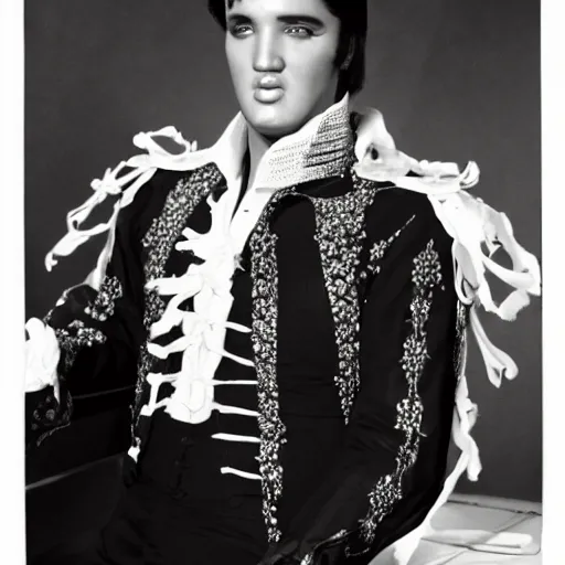 Image similar to photo of elvis in elizabethan fashion