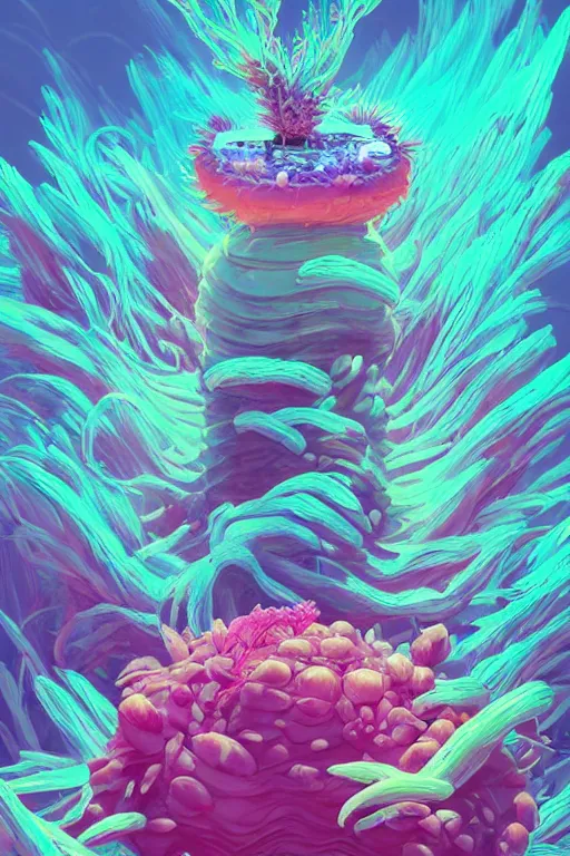 Image similar to roots cactus sushi cristal smurf ghost creature animal sushi cristal very big eye roots cactus elemental flush of force nature micro world fluo fishscale, behance hd by jesper ejsing, by rhads, makoto shinkai and lois van baarle, ilya kuvshinov, rossdraws radiating a glowing aura global illumination ray tracing hdr