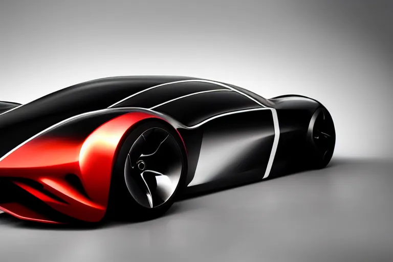 Image similar to a sports car concept design based on nissan sports cars, concept car, car design, symmetry, consistent, by ash thorp