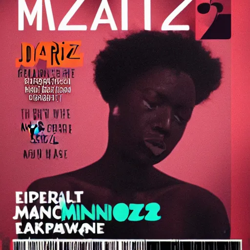 Image similar to imagine how jazz music looks like, abstract, dark, melancholic, mind blowing, insightful, philosophical, cover story of mind magazine 2 0 3 0,