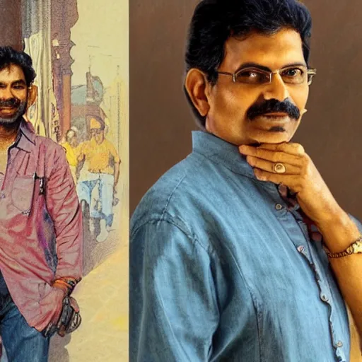 Image similar to close up a beautiful Indian doctor wearing jeans and a shirt in Texas in 2022, sun shining, photo realistic illustration by greg rutkowski, thomas kindkade, alphonse mucha, loish, norman rockwell.