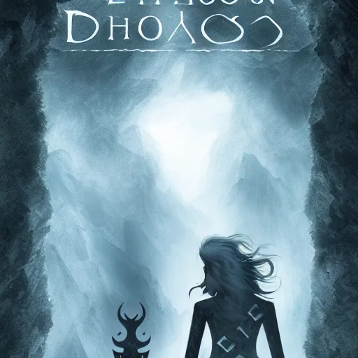 Image similar to echos of dragons book cover, mist, mysterious, high quality, shadows