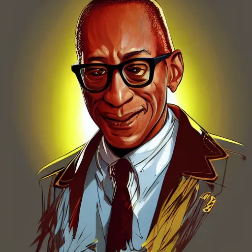 Prompt: Portrait of Gus Fring the, Anime Fantasy Illustration by Tomoyuki Yamasaki, Kyoto Studio, Madhouse, Ufotable, trending on artstation