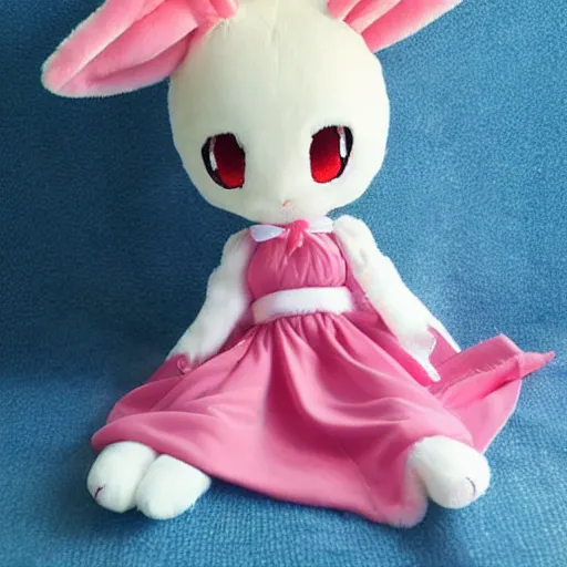 Image similar to cute fumo plush of a bunny girl, anime girl