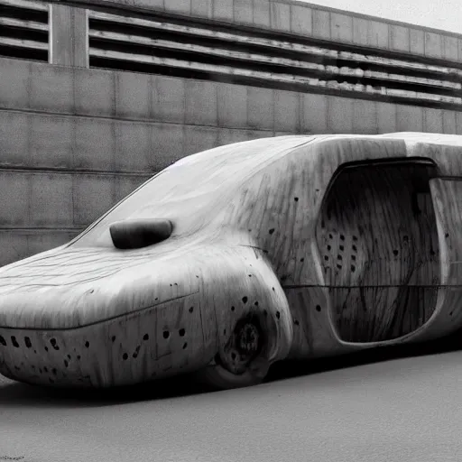Image similar to brutalist vehicle ultra realistic