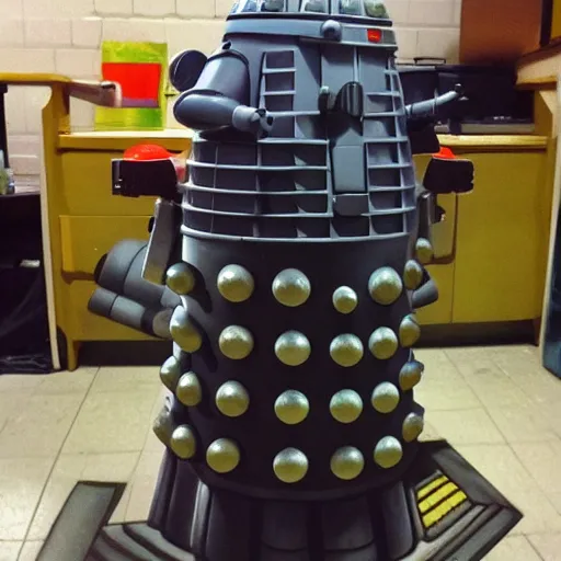 Prompt: dalek painted like a zaku ii