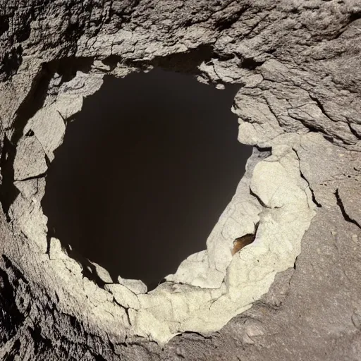 Image similar to a hole leading down to the center of the earth, in the abyss