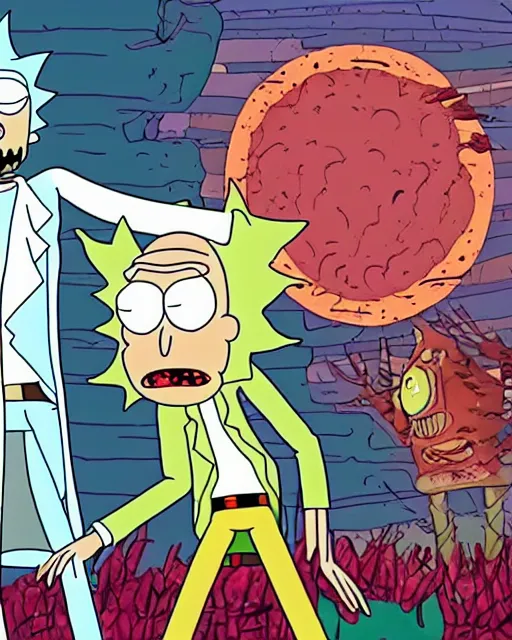 Prompt: a still from rick and morty of freddy krueger in the style of rick and morty by justin roiland