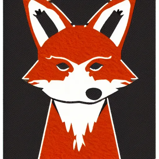 Image similar to a vector logo of the head of a fox looking at a candle
