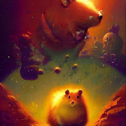 Image similar to a giant hamster by paul lehr