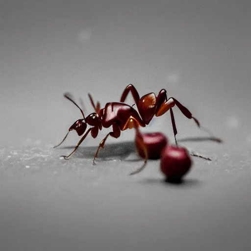 Prompt: Ants crawling on a half-eaten apple, XF IQ4, 150MP, 50mm, f/1.4, ISO 200, 1/160s, natural light, Adobe Photoshop, Adobe Lightroom, DxO Photolab, Corel PaintShop Pro, rule of thirds, symmetrical balance, depth layering, polarizing filter, Sense of Depth, AI enhanced