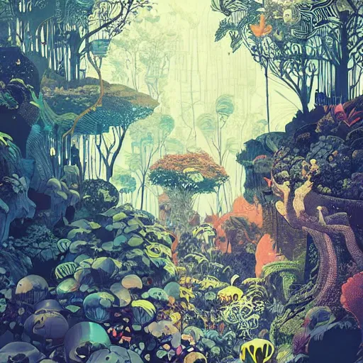 Prompt: the overgrown jungle in a large cave system, surreal photography zzz, dramatic light, by victo ngai by james jean, by rossdraws, frank franzzeta, mcbess