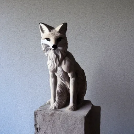 Image similar to greek statue of a fox