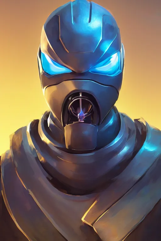 Image similar to epic mask helmet robot ninja portrait stylized as fornite style game design fanart by concept artist gervasio canda, behance hd by jesper ejsing, by rhads, makoto shinkai and lois van baarle, ilya kuvshinov, rossdraws global illumination radiating a glowing aura global illumination ray tracing hdr render in unreal engine 5