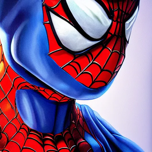 Image similar to ultra realistic portrait painting of spiderman, art by akira toriyama, 4 k, dragon ball artstyle, cel shaded, highly detailed, epic lighting