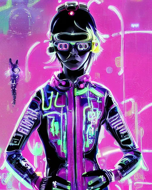 Image similar to detailed portrait Neon Operator Girl, cyberpunk futuristic neon, reflective catsuit, decorated with traditional Japanese ornaments by Ismail inceoglu dragan bibin hans thoma !dream detailed portrait Neon Operator Girl, cyberpunk futuristic neon, reflective puffy coat, decorated with traditional Japanese ornaments by Ismail inceoglu dragan bibin hans thoma greg rutkowski Alexandros Pyromallis Nekro Rene Maritte Illustrated, Perfect face, fine details, realistic shaded, fine-face, pretty face