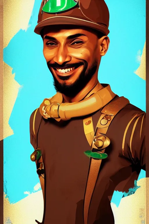 Prompt: umar ibn hafizh smile. pop art, pixel, bioshock art style, dynamic composition, face features, body features, ultra realistic art, digital painting, concept art, smooth, sharp focus, illustration, intricate, without duplication, elegant, confident posse, art by artgerm and richard hamilton and mimmo rottela, kirokaze and paul robertson